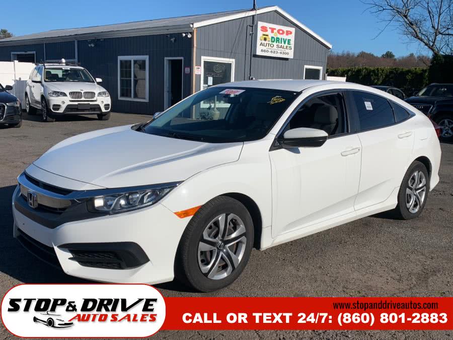 2016 Honda Civic Sedan 4dr CVT LX, available for sale in East Windsor, Connecticut | Stop & Drive Auto Sales. East Windsor, Connecticut