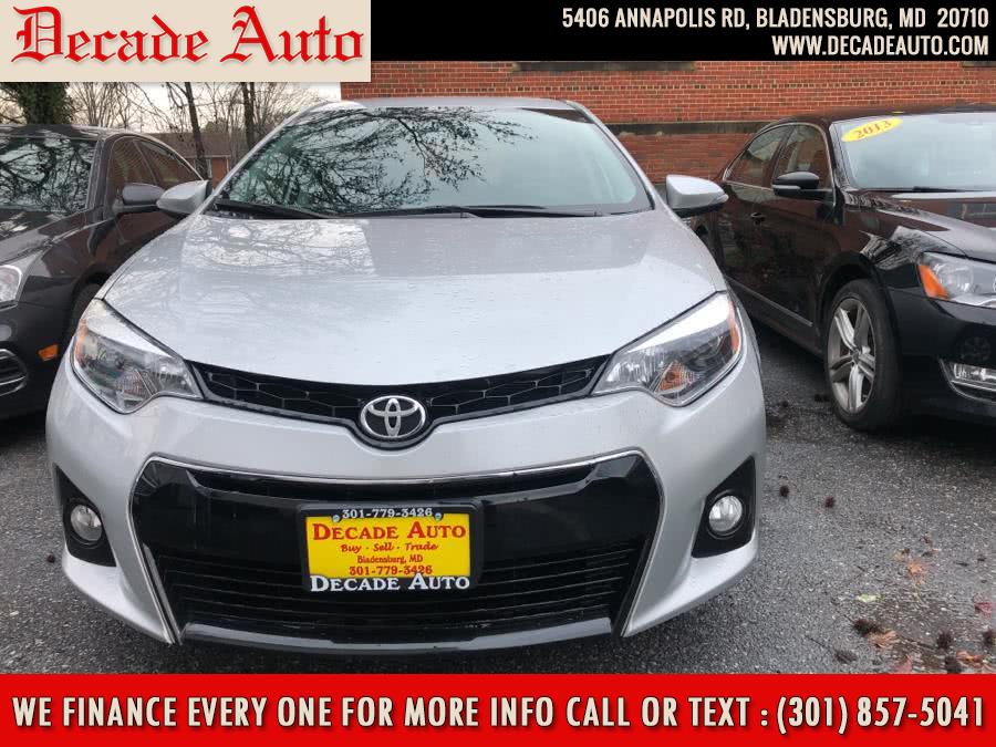 2015 Toyota Corolla 4dr Sdn CVT S (Natl), available for sale in Bladensburg, Maryland | Decade Auto. Bladensburg, Maryland