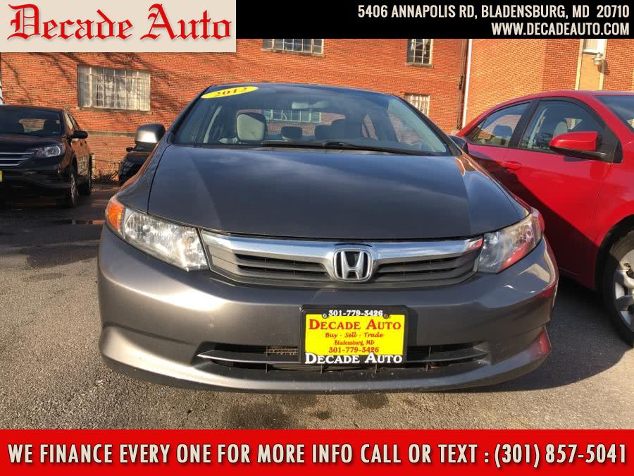 2012 Honda Civic Sdn 4dr Auto LX, available for sale in Bladensburg, Maryland | Decade Auto. Bladensburg, Maryland