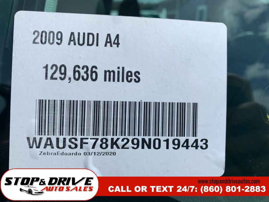 2009 Audi A4 4dr Sdn Auto 2.0T quattro Prem Plus, available for sale in East Windsor, Connecticut | Stop & Drive Auto Sales. East Windsor, Connecticut 2009 Audi A4 4dr Sdn Auto 2.0T quattro Prem Plus, available for sale in East Windsor, Connecticut | Stop & Drive Auto Sales. East Windsor, Connecticut