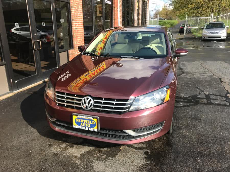 2013 Volkswagen Passat 4dr Sdn 2.0L DSG TDI SE w/Sunroof, available for sale in Middletown, Connecticut | Newfield Auto Sales. Middletown, Connecticut