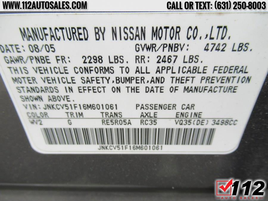 2006 Infiniti g G35x 4dr Sdn AWD Auto, available for sale in Patchogue, New York | 112 Auto Sales. Patchogue, New York 2006 Infiniti g G35x 4dr Sdn AWD Auto, available for sale in Patchogue, New York | 112 Auto Sales. Patchogue, New York