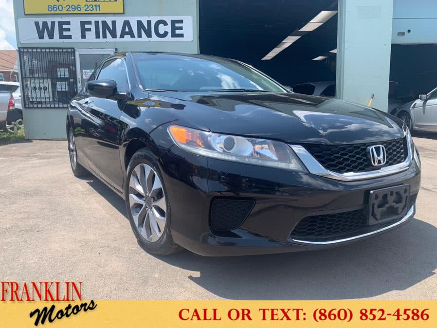 2013 Honda Accord Cpe 2dr I4 Auto LX-S PZEV, available for sale in Hartford, Connecticut | Franklin Motors Auto Sales LLC. Hartford, Connecticut
