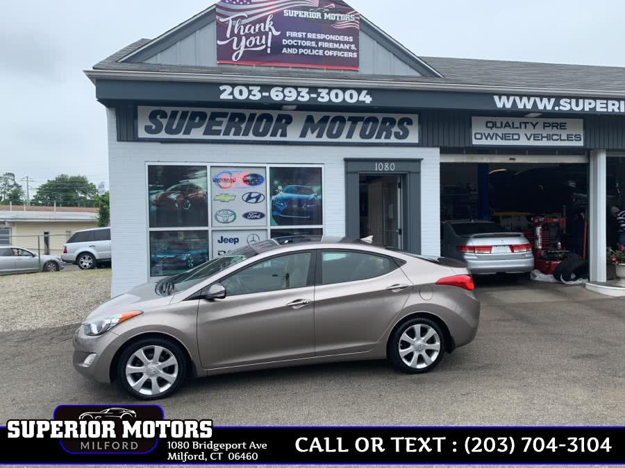 2013 Hyundai Elantra LIMITED 4dr Sdn Auto Limited PZEV, available for sale in Milford, Connecticut | Superior Motors LLC. Milford, Connecticut
