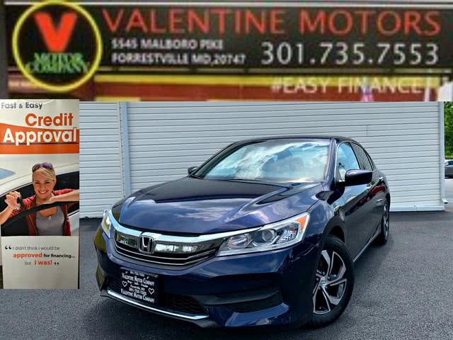 2017 Honda Accord Sedan LX, available for sale in Forestville, Maryland | Valentine Motor Company. Forestville, Maryland