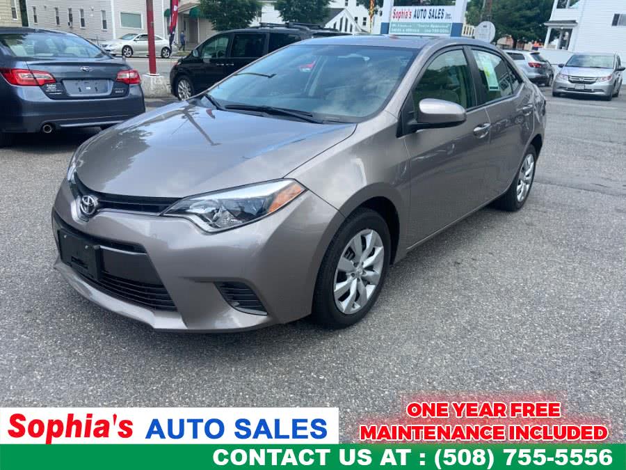 2016 Toyota Corolla 4dr Sdn CVT LE (Natl), available for sale in Worcester, Massachusetts | Sophia's Auto Sales Inc. Worcester, Massachusetts