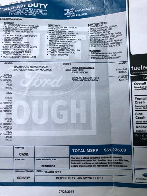 2014 Ford Super Duty F-350 SRW 4WD SuperCab 142" Lariat, available for sale in Milford, Connecticut | Village Auto Sales. Milford, Connecticut 2014 Ford Super Duty F-350 SRW 4WD SuperCab 142" Lariat, available for sale in Milford, Connecticut | Village Auto Sales. Milford, Connecticut
