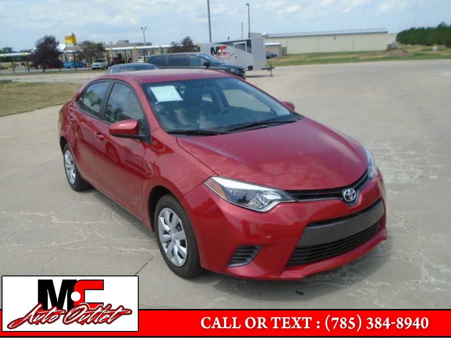 2016 Toyota Corolla 4dr Sdn CVT LE (Natl), available for sale in Colby, Kansas | M C Auto Outlet Inc. Colby, Kansas