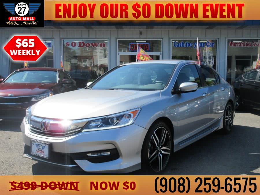 2017 Honda Accord Sedan Sport SE CVT, available for sale in Linden, New Jersey | Route 27 Auto Mall. Linden, New Jersey 2017 Honda Accord Sedan Sport SE CVT, available for sale in Linden, New Jersey | Route 27 Auto Mall. Linden, New Jersey
