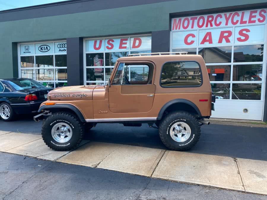 1979 Jeep CJ7 Wrangler Golden Eagle, available for sale in Milford, Connecticut | Village Auto Sales. Milford, Connecticut 1979 Jeep CJ7 Wrangler Golden Eagle, available for sale in Milford, Connecticut | Village Auto Sales. Milford, Connecticut