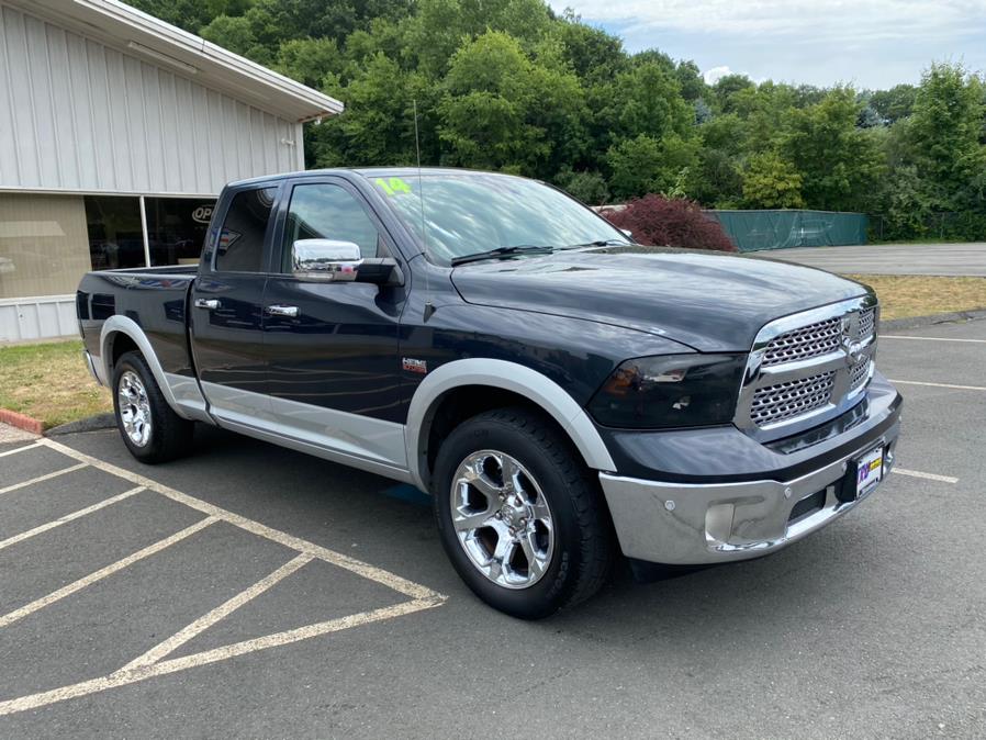 2014 Ram 1500 4WD Quad Cab 140.5" Laramie, available for sale in Berlin, Connecticut | Tru Auto Mall. Berlin, Connecticut 2014 Ram 1500 4WD Quad Cab 140.5" Laramie, available for sale in Berlin, Connecticut | Tru Auto Mall. Berlin, Connecticut