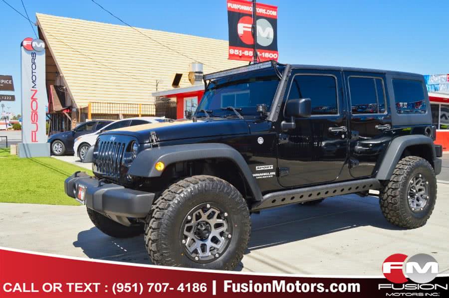 2016 Jeep Wrangler Unlimited 4WD 4dr Sport, available for sale in Moreno Valley, California | Fusion Motors Inc. Moreno Valley, California