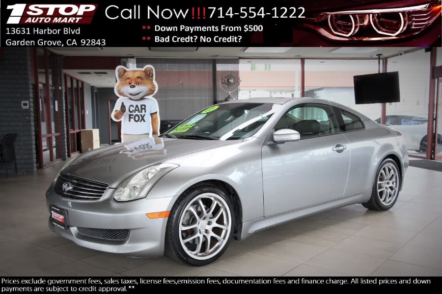 2007 Infiniti G35 Coupe 2dr Auto, available for sale in Garden Grove, California | 1 Stop Auto Mart Inc.. Garden Grove, California