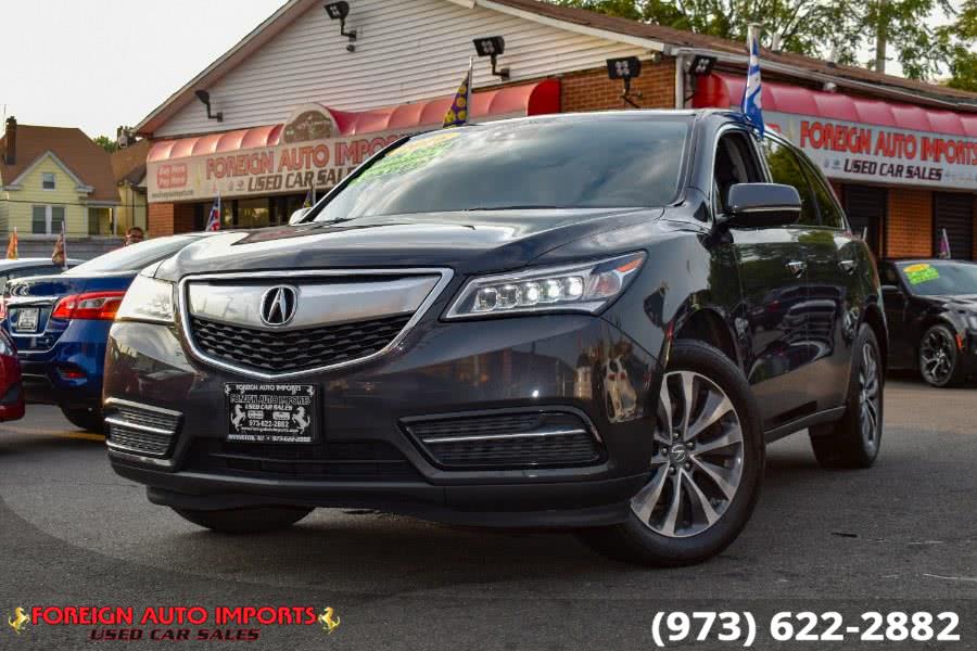 2016 Acura MDX SH-AWD 4dr w/Tech, available for sale in Irvington, New Jersey | Foreign Auto Imports. Irvington, New Jersey