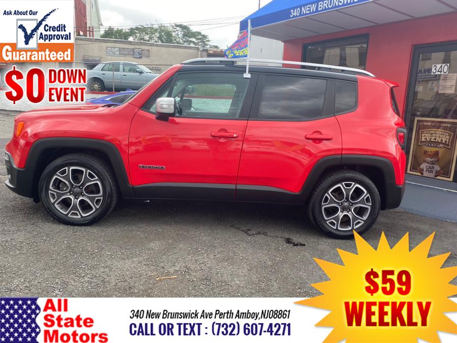 2016 Jeep Renegade FWD 4dr Limited, available for sale in Perth Amboy, New Jersey | All State Motor Inc. Perth Amboy, New Jersey 2016 Jeep Renegade FWD 4dr Limited, available for sale in Perth Amboy, New Jersey | All State Motor Inc. Perth Amboy, New Jersey