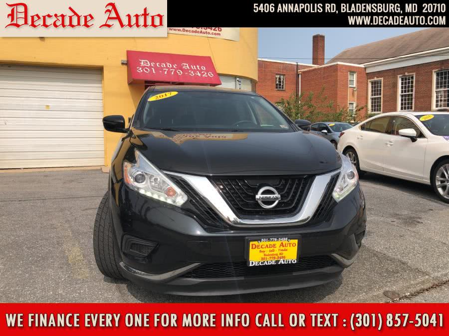Used Nissan Murano AWD S 2017 | Decade Auto. Bladensburg, Maryland Used Nissan Murano AWD S 2017 | Decade Auto. Bladensburg, Maryland