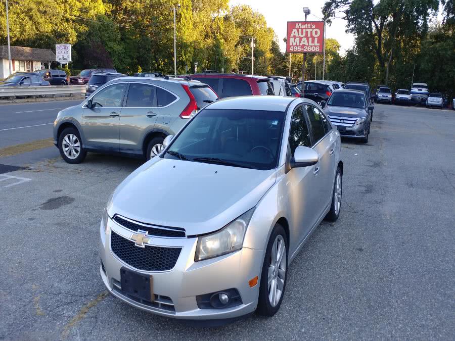 2013 Chevrolet Cruze 4dr Sdn LTZ, available for sale in Chicopee, Massachusetts | Matts Auto Mall LLC. Chicopee, Massachusetts