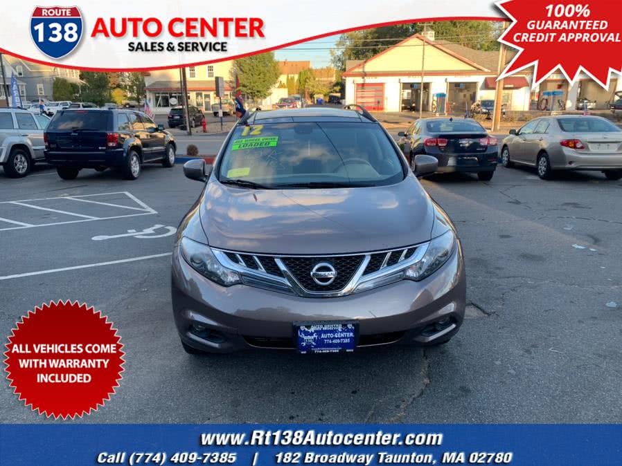 2012 Nissan Murano AWD 4dr SL, available for sale in Taunton, Massachusetts | Rt 138 Auto Center Inc . Taunton, Massachusetts 2012 Nissan Murano AWD 4dr SL, available for sale in Taunton, Massachusetts | Rt 138 Auto Center Inc . Taunton, Massachusetts