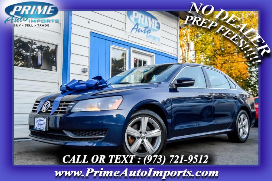 2013 Volkswagen Passat 4dr Sdn 2.0L DSG TDI SE w/Sunroof, available for sale in Bloomingdale, New Jersey | Prime Auto Imports. Bloomingdale, New Jersey