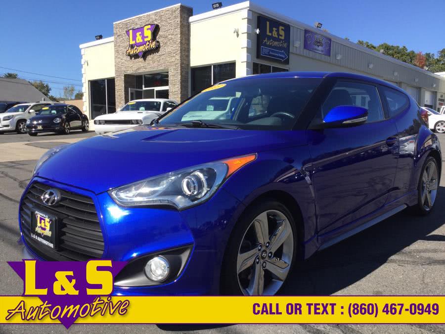 2013 Hyundai Veloster 3dr Cpe Auto Turbo w/Black Int, available for sale in Plantsville, Connecticut | L&S Automotive LLC. Plantsville, Connecticut