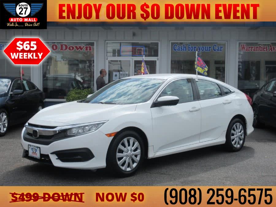 Used Honda Civic Sedan 4dr CVT LX 2016 | Route 27 Auto Mall. Linden, New Jersey Used Honda Civic Sedan 4dr CVT LX 2016 | Route 27 Auto Mall. Linden, New Jersey