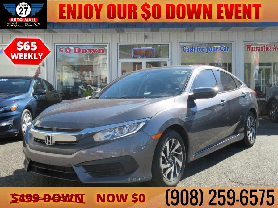 2018 Honda Civic Sedan EX CVT, available for sale in Linden, New Jersey | Route 27 Auto Mall. Linden, New Jersey 2018 Honda Civic Sedan EX CVT, available for sale in Linden, New Jersey | Route 27 Auto Mall. Linden, New Jersey
