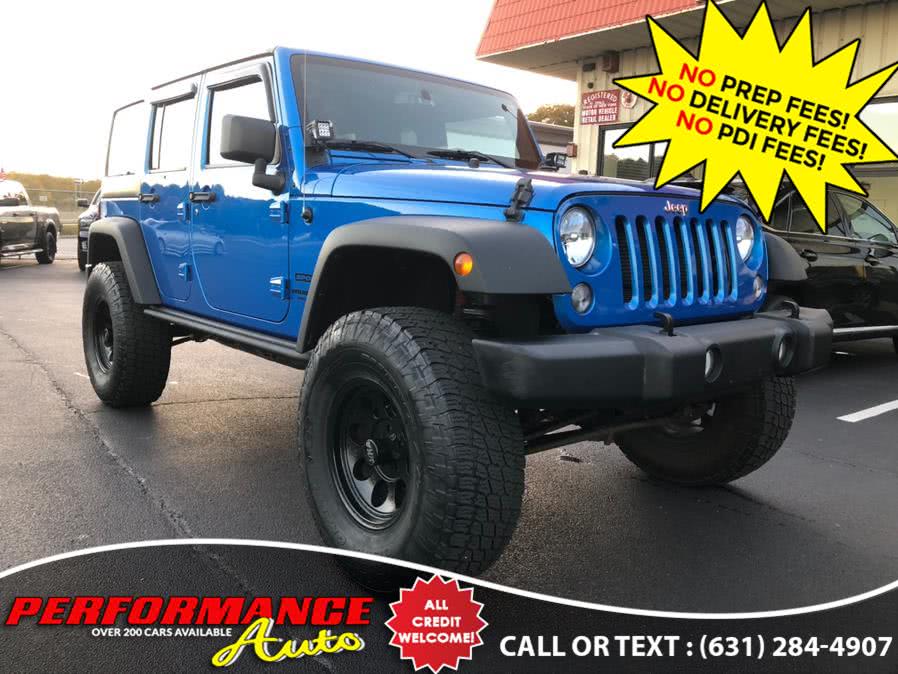 2016 Jeep Wrangler Unlimited 4WD 4dr Sport S, available for sale in Bohemia, New York | Performance Auto Inc. Bohemia, New York
