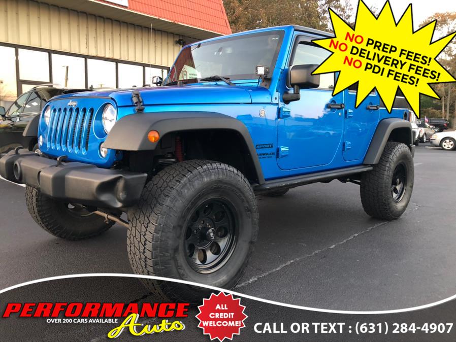2016 Jeep Wrangler Unlimited 4WD 4dr Sport S, available for sale in Bohemia, New York | Performance Auto Inc. Bohemia, New York 2016 Jeep Wrangler Unlimited 4WD 4dr Sport S, available for sale in Bohemia, New York | Performance Auto Inc. Bohemia, New York