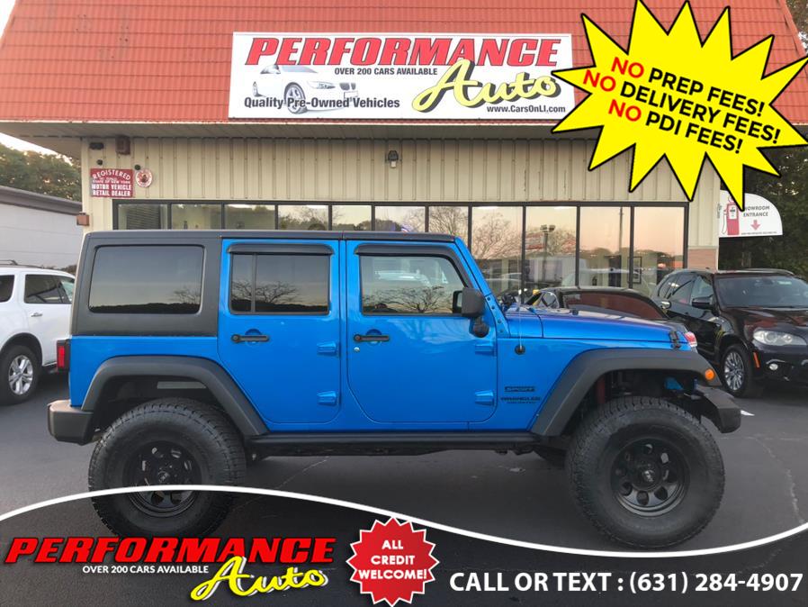 2016 Jeep Wrangler Unlimited 4WD 4dr Sport S, available for sale in Bohemia, New York | Performance Auto Inc. Bohemia, New York 2016 Jeep Wrangler Unlimited 4WD 4dr Sport S, available for sale in Bohemia, New York | Performance Auto Inc. Bohemia, New York