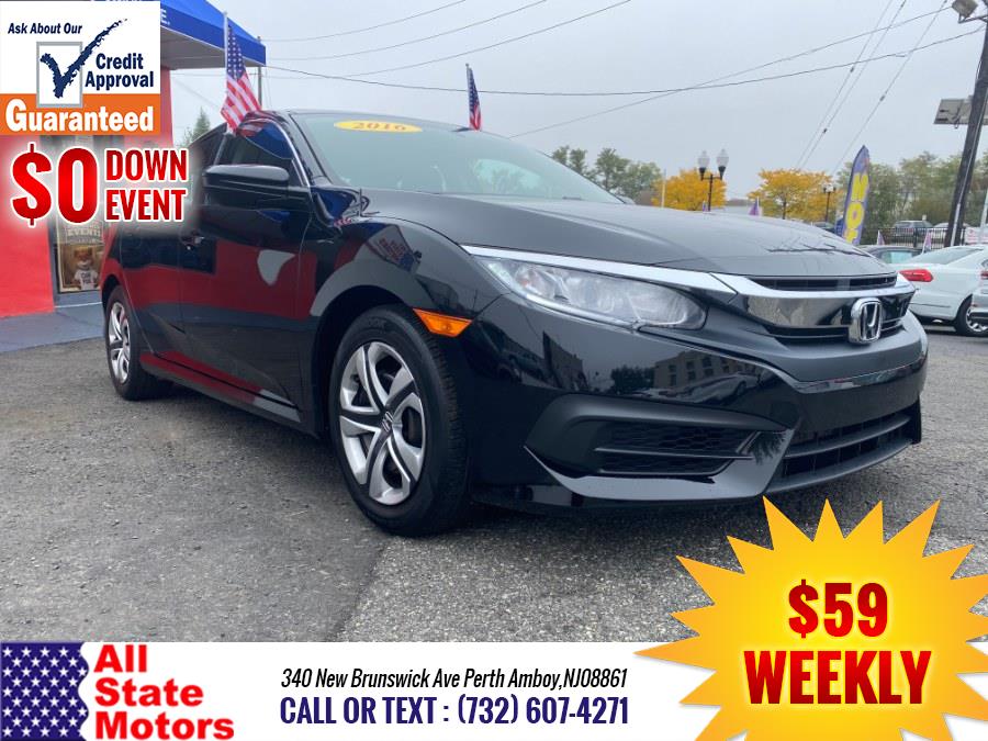 2016 Honda Civic Sedan 4dr CVT LX, available for sale in Perth Amboy, New Jersey | All State Motor Inc. Perth Amboy, New Jersey 2016 Honda Civic Sedan 4dr CVT LX, available for sale in Perth Amboy, New Jersey | All State Motor Inc. Perth Amboy, New Jersey