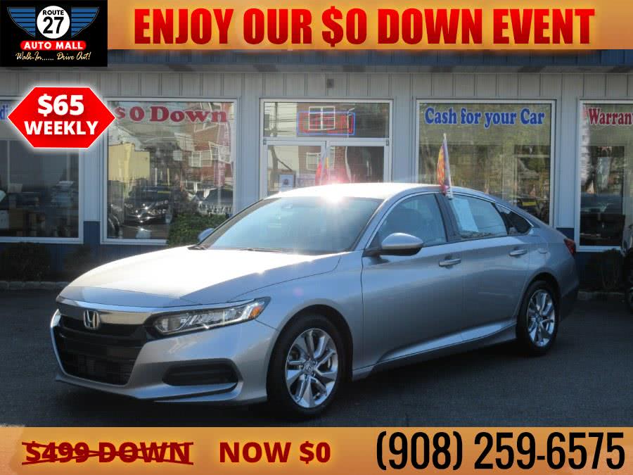 2019 Honda Accord Sedan LX 1.5T CVT, available for sale in Linden, New Jersey | Route 27 Auto Mall. Linden, New Jersey