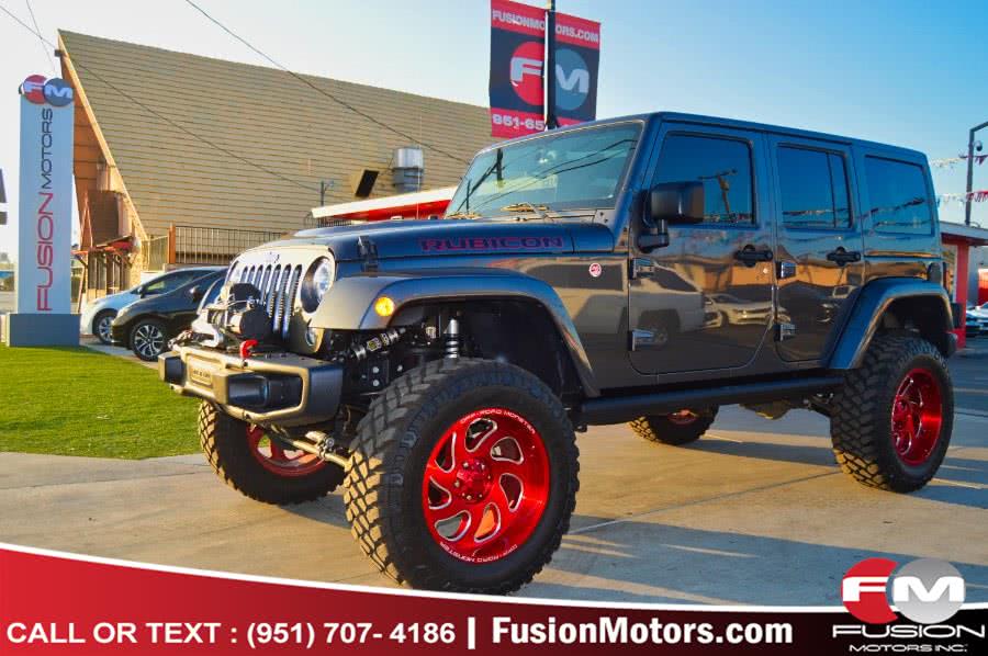 2017 Jeep Wrangler Unlimited Rubicon 4x4, available for sale in Moreno Valley, California | Fusion Motors Inc. Moreno Valley, California