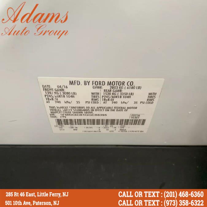2016 Ford Explorer 4WD 4dr XLT, available for sale in Little Ferry , New Jersey | Adams Auto Group . Little Ferry , New Jersey 2016 Ford Explorer 4WD 4dr XLT, available for sale in Little Ferry , New Jersey | Adams Auto Group . Little Ferry , New Jersey