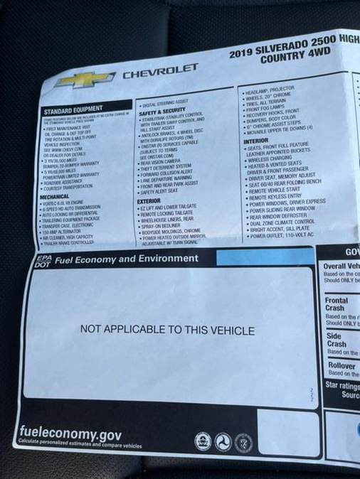 2019 Chevrolet Silverado 2500HD 4WD Crew Cab 153.7" High Country, available for sale in South Windsor, Connecticut | Mike And Tony Auto Sales, Inc. South Windsor, Connecticut 2019 Chevrolet Silverado 2500HD 4WD Crew Cab 153.7" High Country, available for sale in South Windsor, Connecticut | Mike And Tony Auto Sales, Inc. South Windsor, Connecticut