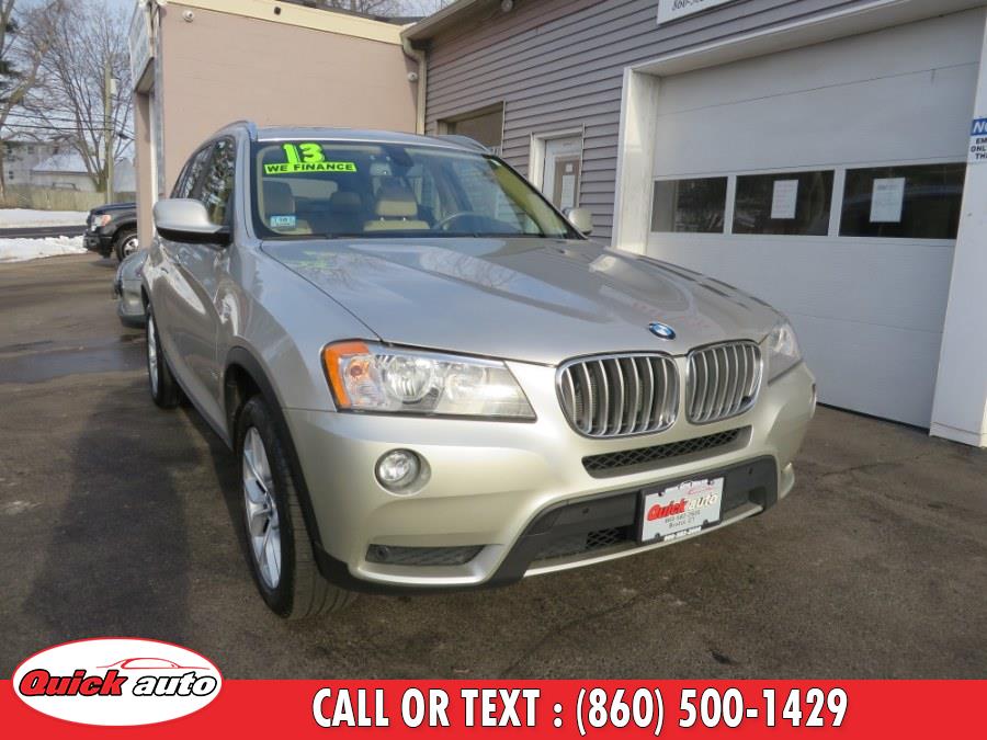 2013 BMW X3 AWD 4dr xDrive28i, available for sale in Bristol, Connecticut | Quick Auto LLC. Bristol, Connecticut