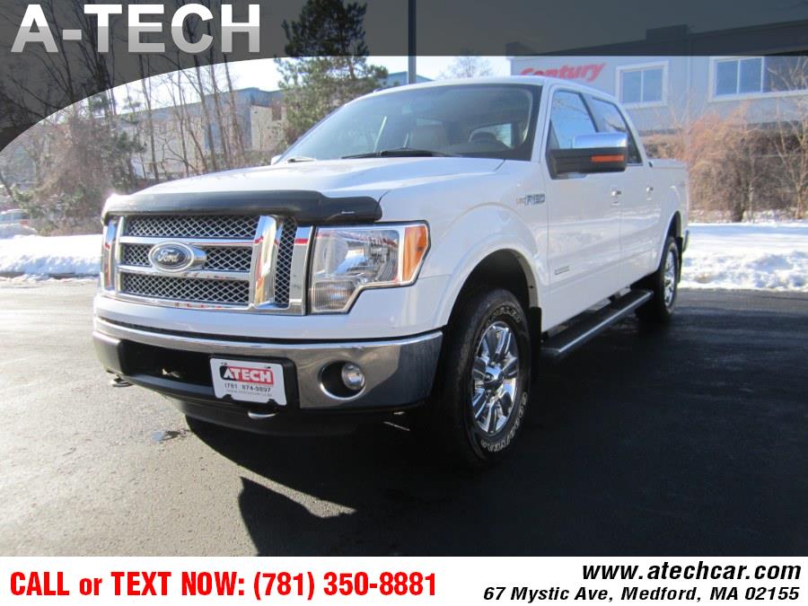 2012 Ford F-150 4WD SuperCrew 157" Lariat, available for sale in Medford, Massachusetts | A-Tech. Medford, Massachusetts