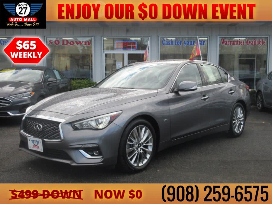 2019 INFINITI Q50 3.0t LUXE RWD, available for sale in Linden, New Jersey | Route 27 Auto Mall. Linden, New Jersey
