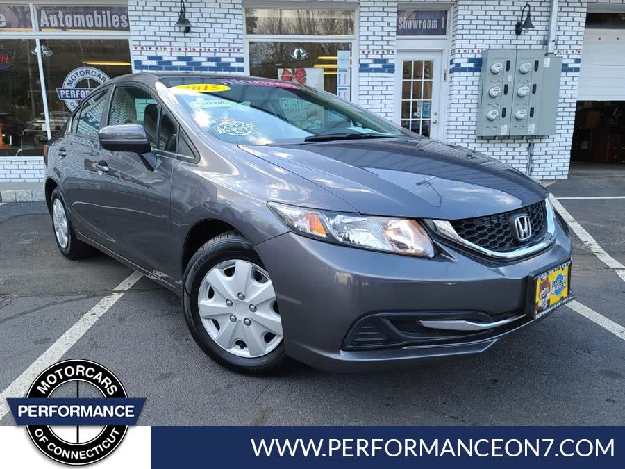2015 Honda Civic Sedan 4dr CVT LX, available for sale in Wilton, Connecticut | Performance Motor Cars Of Connecticut LLC. Wilton, Connecticut
