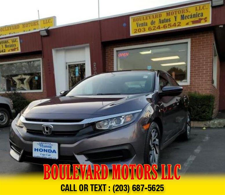 2016 Honda Civic EX Sedan 4D, available for sale in New Haven, Connecticut | Boulevard Motors LLC. New Haven, Connecticut 2016 Honda Civic EX Sedan 4D, available for sale in New Haven, Connecticut | Boulevard Motors LLC. New Haven, Connecticut