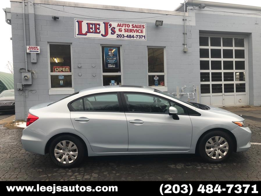 2012 Honda Civic Sdn 4dr Man LX, available for sale in North Branford, Connecticut | LeeJ's Auto Sales & Service. North Branford, Connecticut