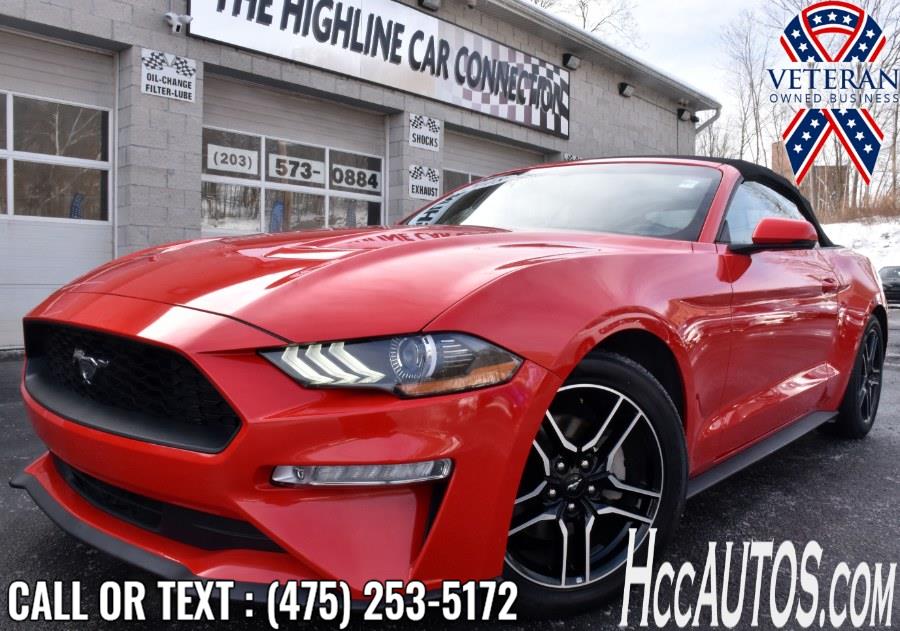 2018 Ford Mustang EcoBoost Premium Convertible, available for sale in Waterbury, Connecticut | Highline Car Connection. Waterbury, Connecticut