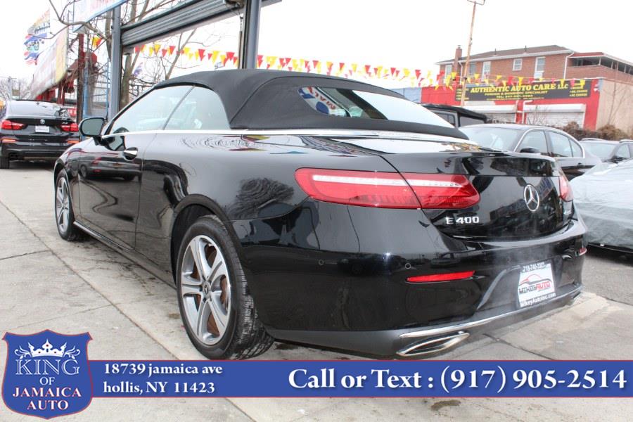 2018 Mercedes-Benz E-Class E 400 4MATIC Cabriolet, available for sale in Hollis, New York | King of Jamaica Auto Inc. Hollis, New York 2018 Mercedes-Benz E-Class E 400 4MATIC Cabriolet, available for sale in Hollis, New York | King of Jamaica Auto Inc. Hollis, New York
