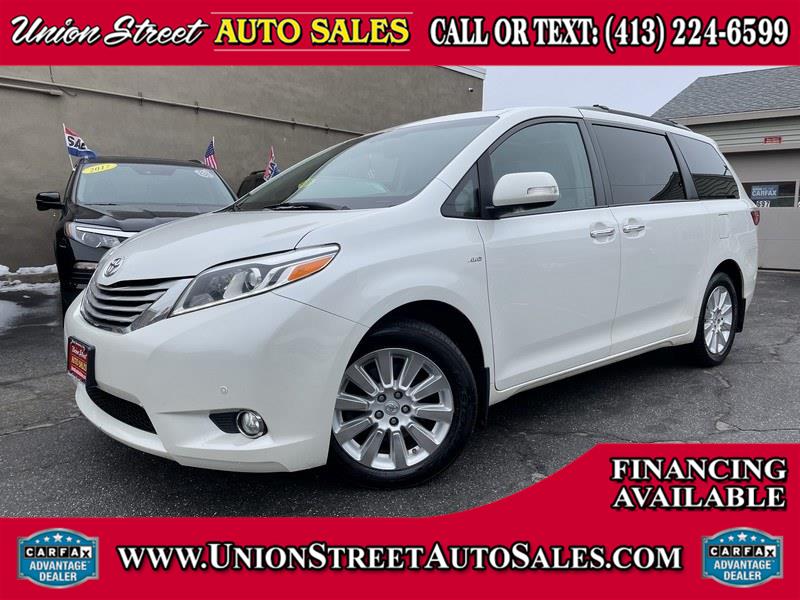 2016 Toyota Sienna 5dr 7-Pass Van Ltd Premium AWD (Natl), available for sale in West Springfield, Massachusetts | Union Street Auto Sales. West Springfield, Massachusetts