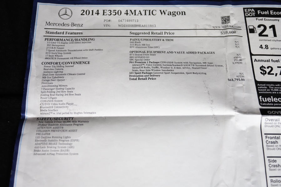 2014 Mercedes-Benz E-Class 4dr Wgn E350 Sport 4MATIC, available for sale in North Salem, New York | Meccanic Shop North Inc. North Salem, New York 2014 Mercedes-Benz E-Class 4dr Wgn E350 Sport 4MATIC, available for sale in North Salem, New York | Meccanic Shop North Inc. North Salem, New York
