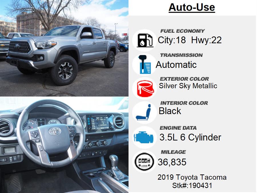 Used Toyota Tacoma TRD Off-Road 2019 | Autouse. Andover, Massachusetts Used Toyota Tacoma TRD Off-Road 2019 | Autouse. Andover, Massachusetts