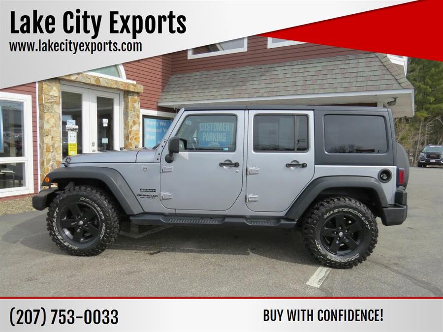 Used Jeep Wrangler Unlimited Sport 4x4 4dr SUV 2016 | Lake City Exports Inc. Auburn, Maine Used Jeep Wrangler Unlimited Sport 4x4 4dr SUV 2016 | Lake City Exports Inc. Auburn, Maine