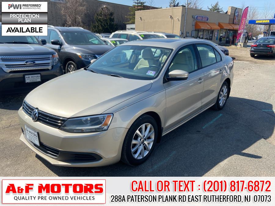 2012 Volkswagen Jetta Sedan 4dr Auto SE w/Convenience & Sunroof PZEV, available for sale in East Rutherford, New Jersey | A&F Motors LLC. East Rutherford, New Jersey