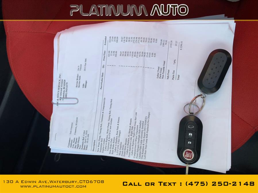 2013 FIAT 500 2dr Conv Pop, available for sale in Waterbury, Connecticut | Platinum Auto Care. Waterbury, Connecticut 2013 FIAT 500 2dr Conv Pop, available for sale in Waterbury, Connecticut | Platinum Auto Care. Waterbury, Connecticut