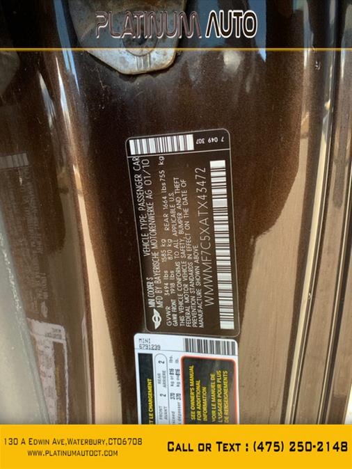 2010 MINI Cooper Hardtop 2dr Cpe S, available for sale in Waterbury, Connecticut | Platinum Auto Care. Waterbury, Connecticut 2010 MINI Cooper Hardtop 2dr Cpe S, available for sale in Waterbury, Connecticut | Platinum Auto Care. Waterbury, Connecticut