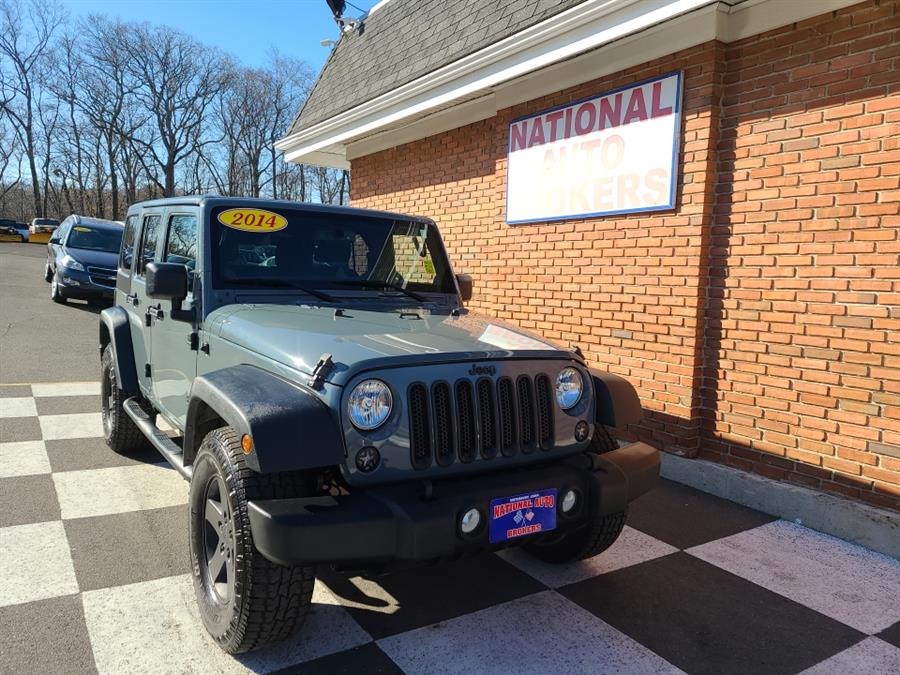 2014 Jeep Wrangler Unlimited 4WD 4dr Sport, available for sale in Waterbury, Connecticut | National Auto Brokers, Inc.. Waterbury, Connecticut